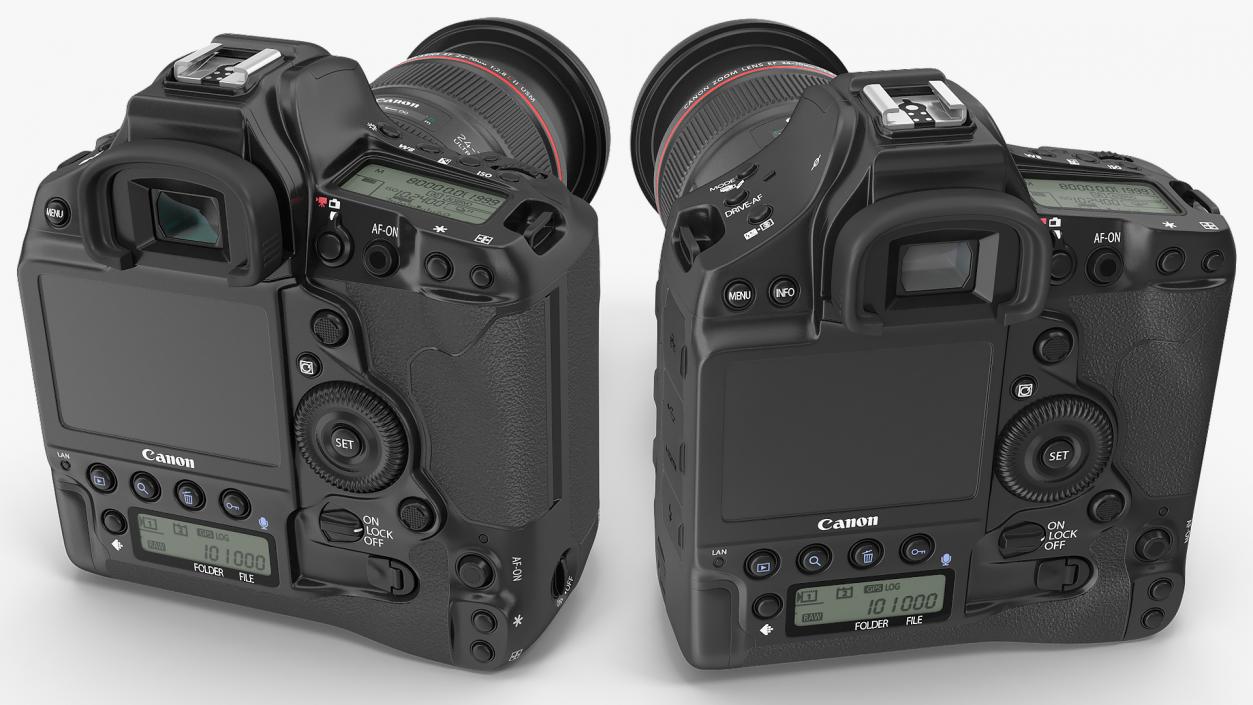 3D model Canon 1DX with Zoom Lens 24 70