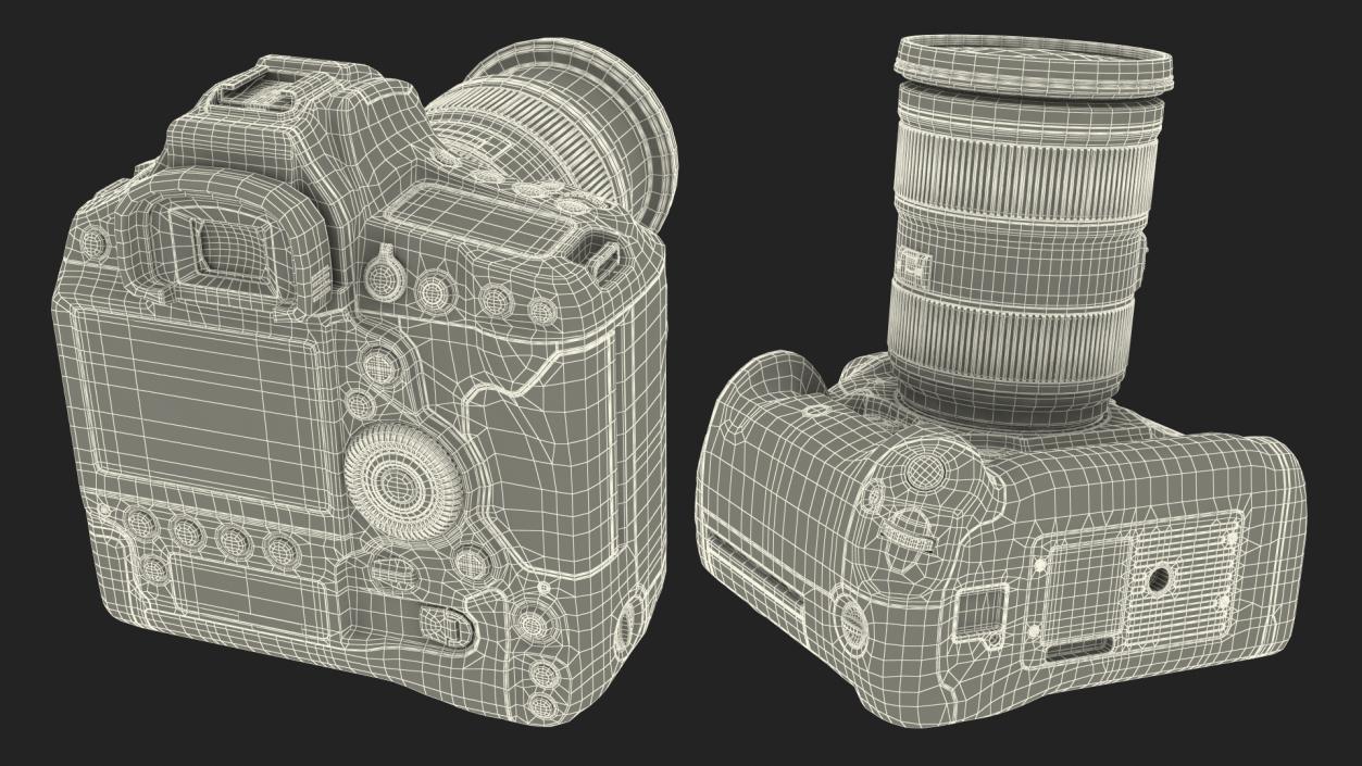 3D model Canon 1DX with Zoom Lens 24 70