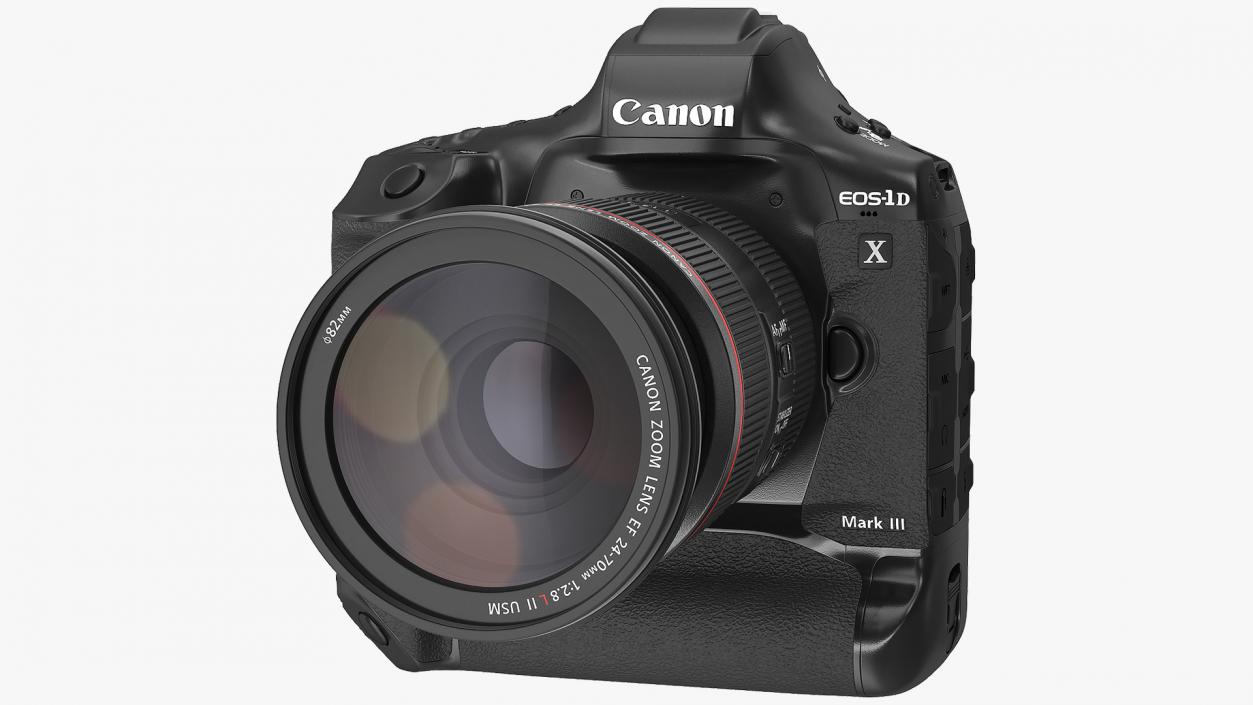 3D model Canon 1DX with Zoom Lens 24 70