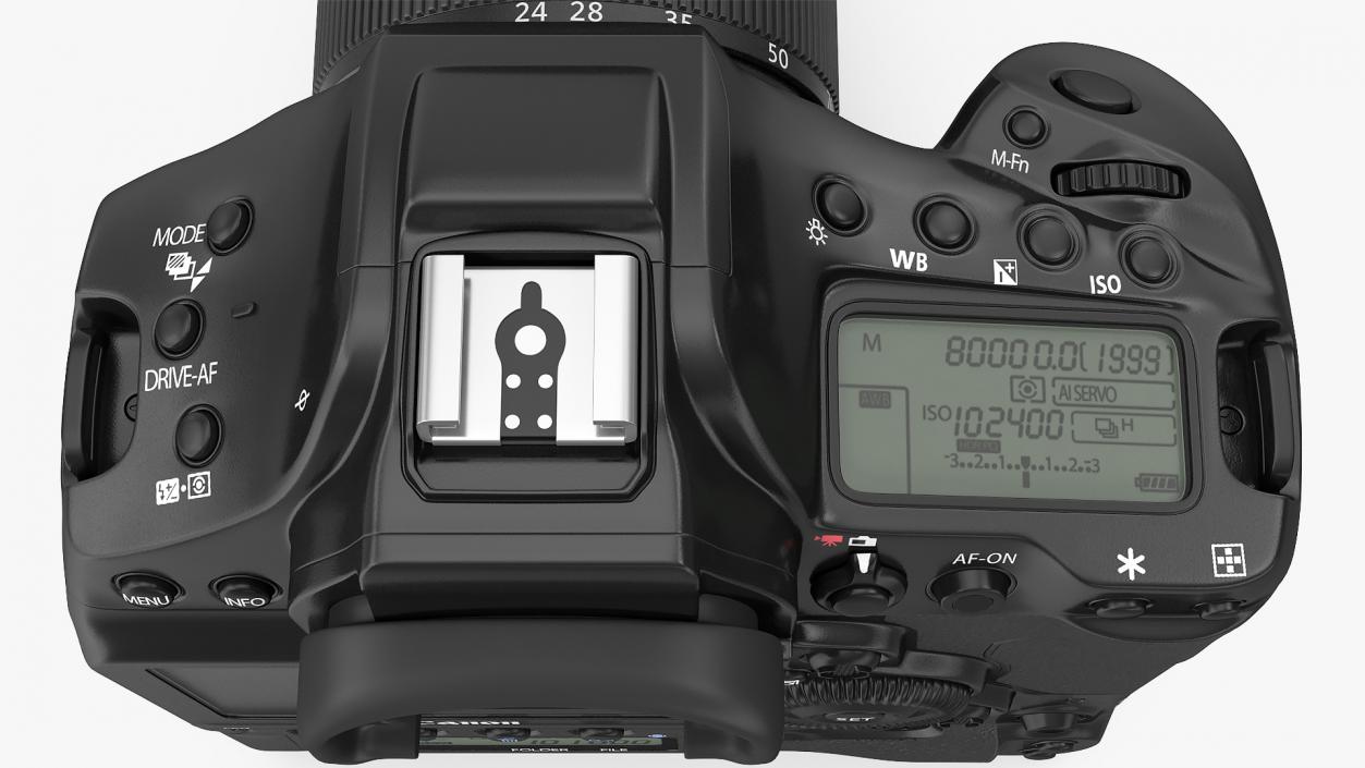 3D model Canon 1DX with Zoom Lens 24 70