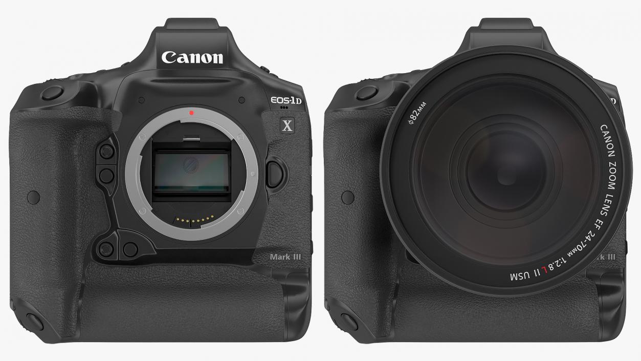 3D model Canon 1DX with Zoom Lens 24 70