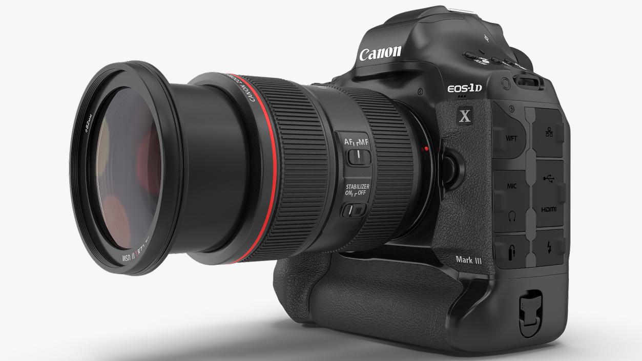 3D model Canon 1DX with Zoom Lens 24 70