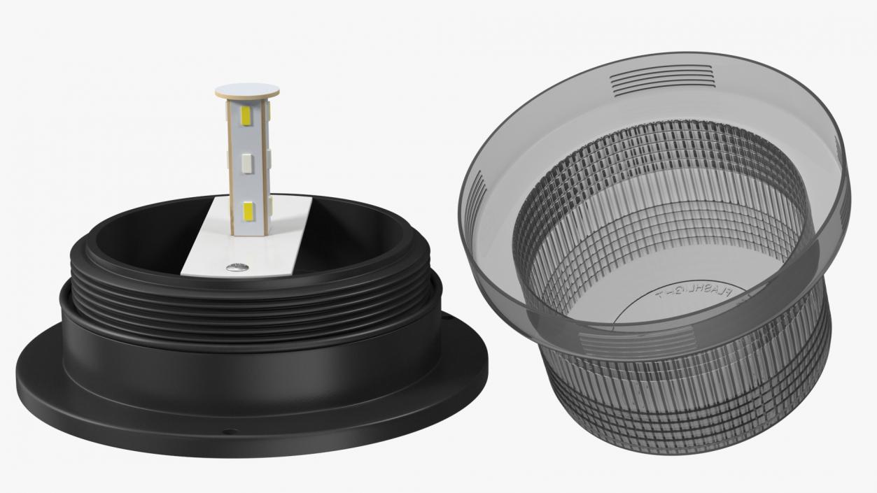 LED Beacon Transparent 3D