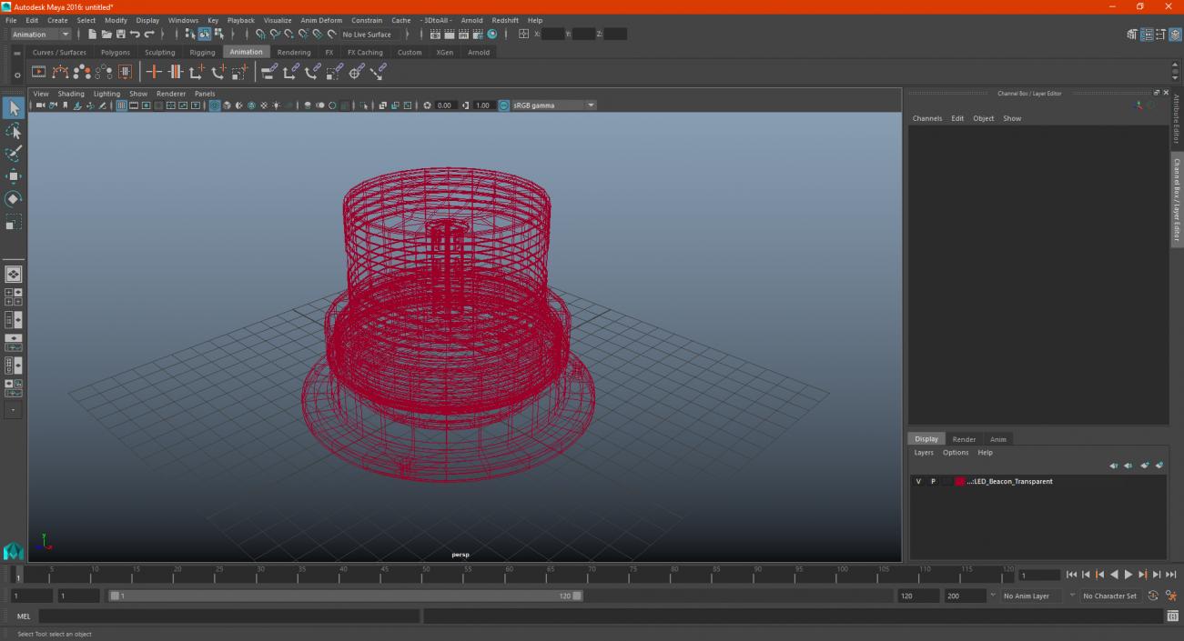 LED Beacon Transparent 3D