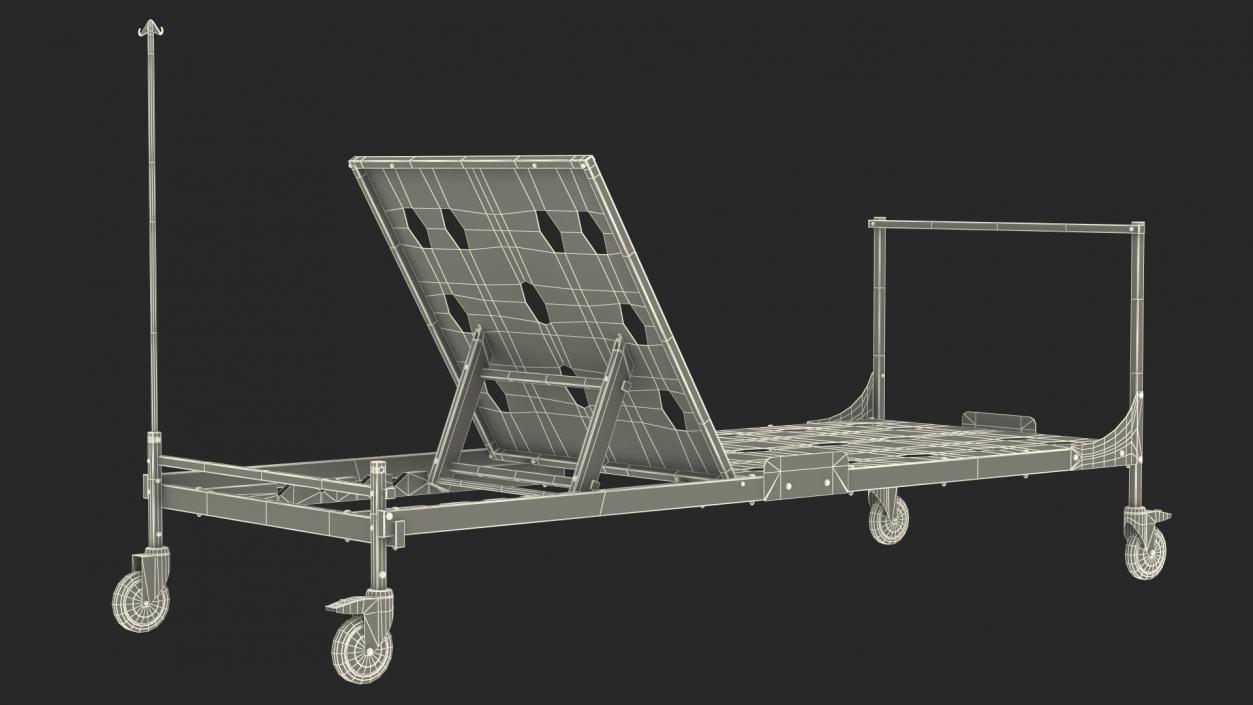 3D model Hospital Folding Bed