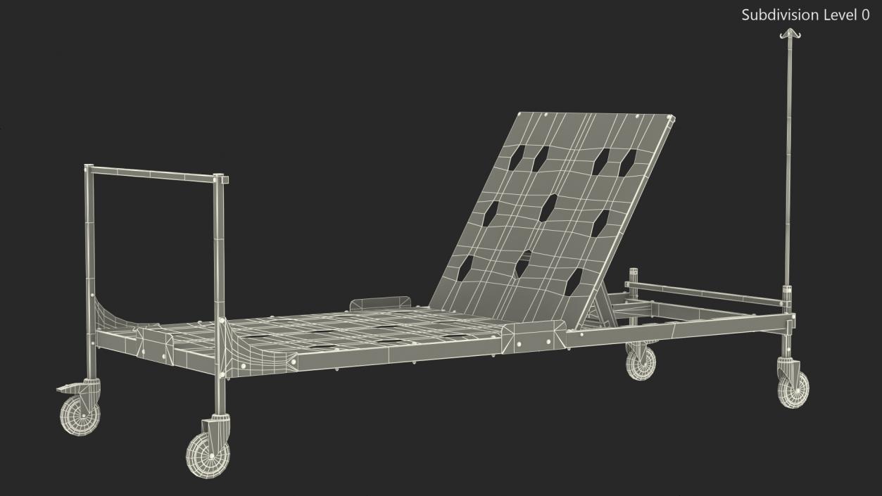 3D model Hospital Folding Bed