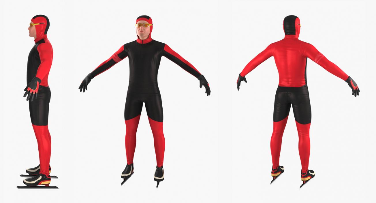 Winter Sport Characters Collection 3D model