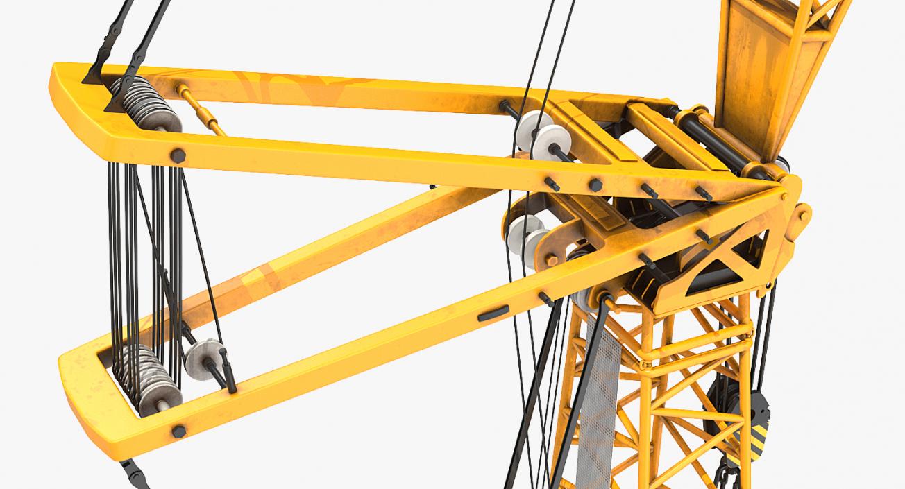 3D model Liebherr LR1250 Crawler Crane Rigged for Cinema 4D