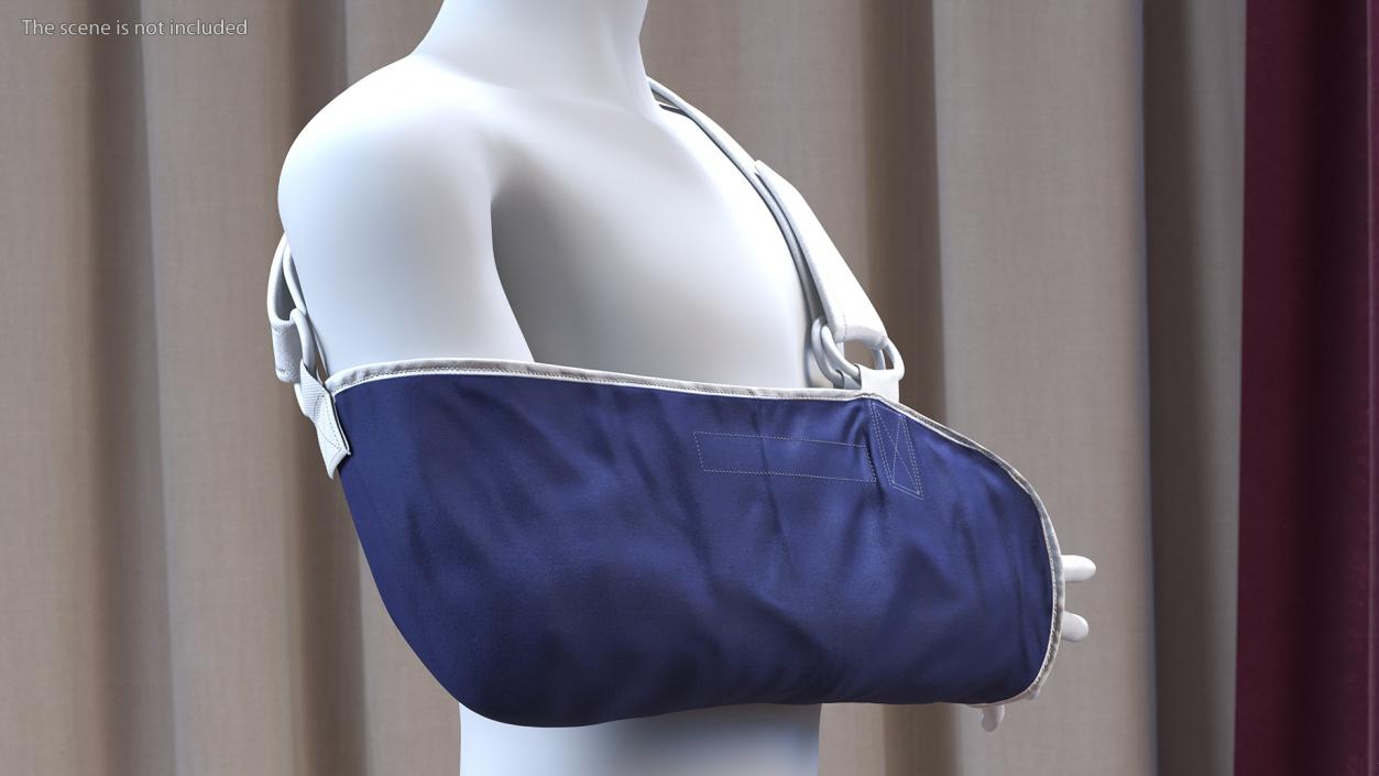 3D Arm Sling Bandage Right Hand Blue model