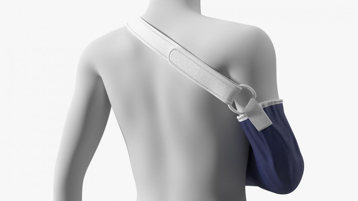 3D Arm Sling Bandage Right Hand Blue model