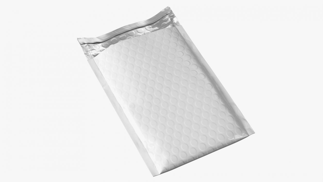 Thick Bubble Envelope White Open 3D