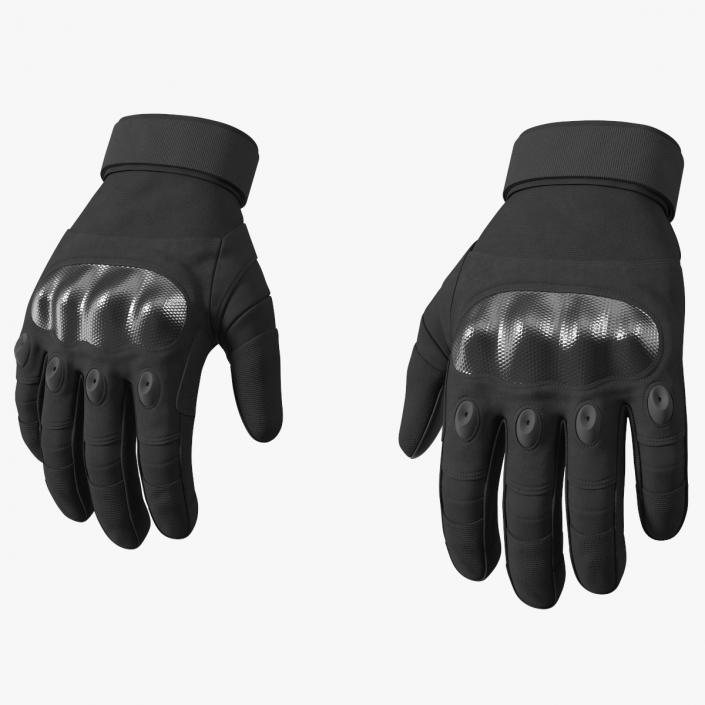 Protective Gloves Black Fur 3D