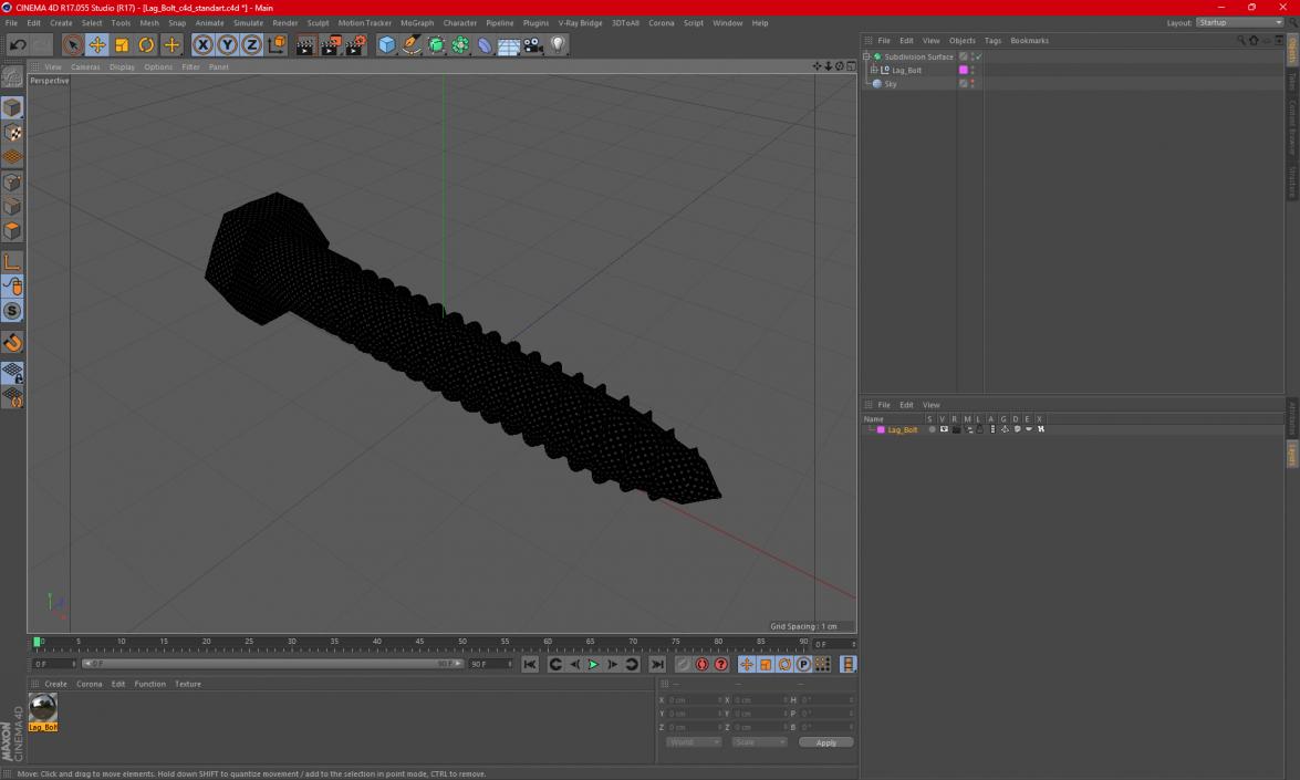 3D model Lag Bolt