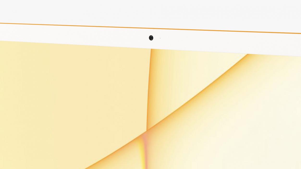 Apple iMac 2021 Yellow 3D