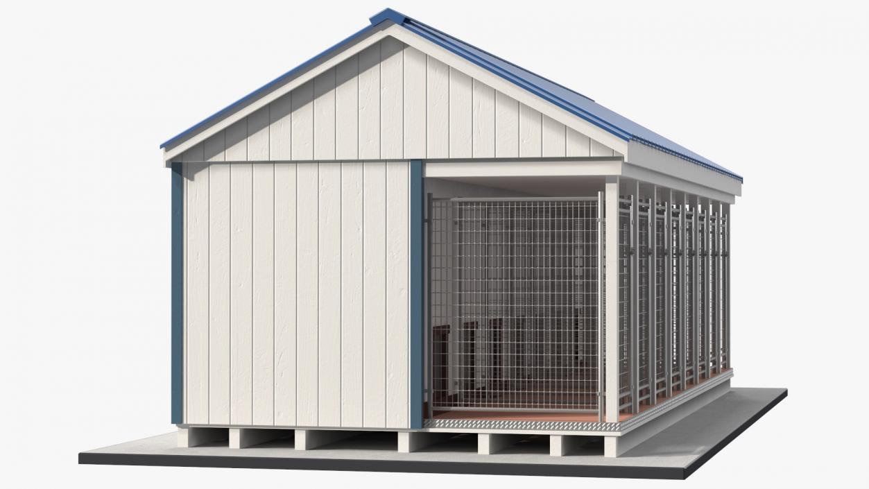 3D Outdoor Dog Kennel and Run