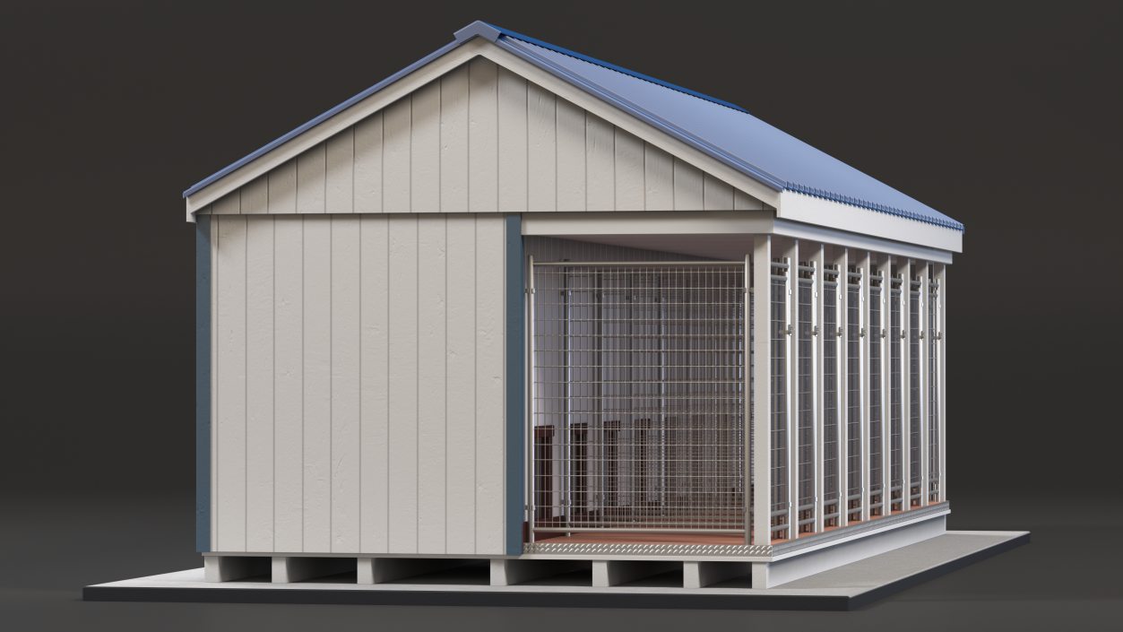 3D Outdoor Dog Kennel and Run