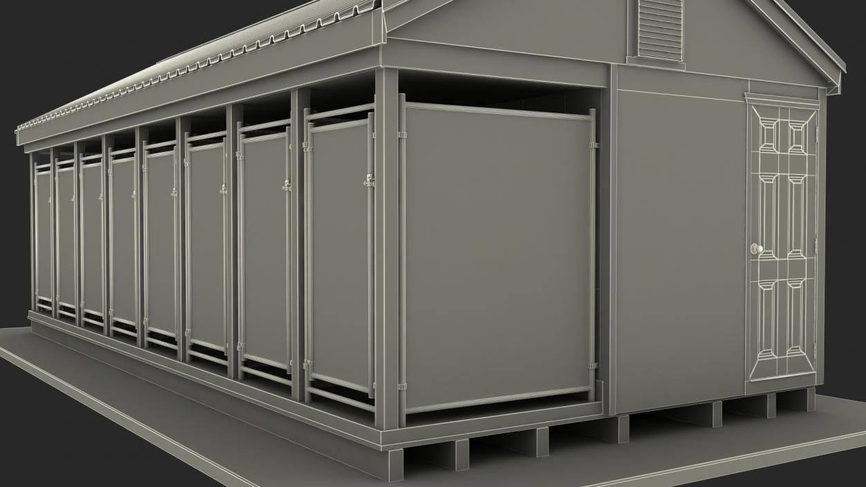 3D Outdoor Dog Kennel and Run