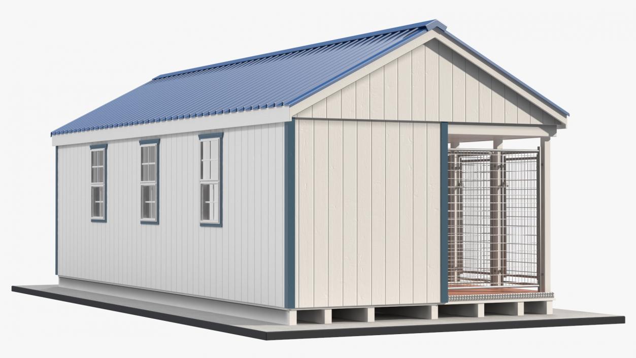 3D Outdoor Dog Kennel and Run