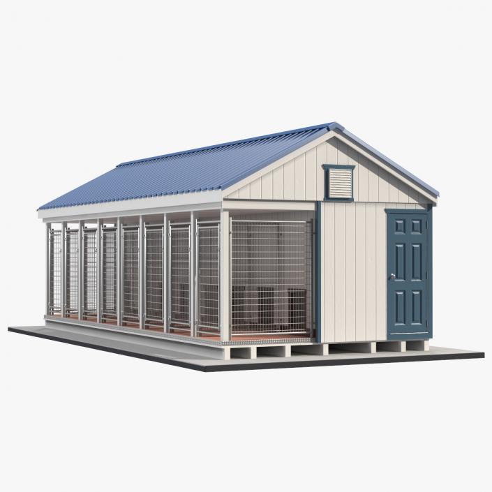 3D Outdoor Dog Kennel and Run