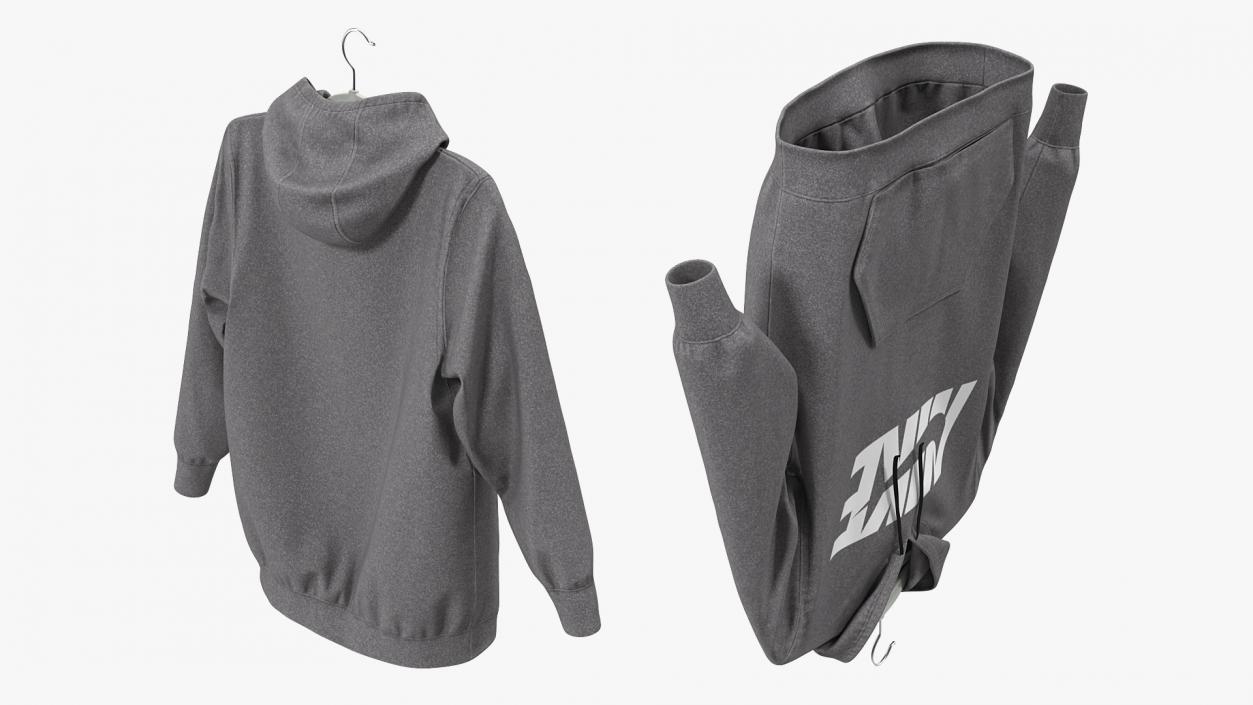 3D Nike Grey Hoodie