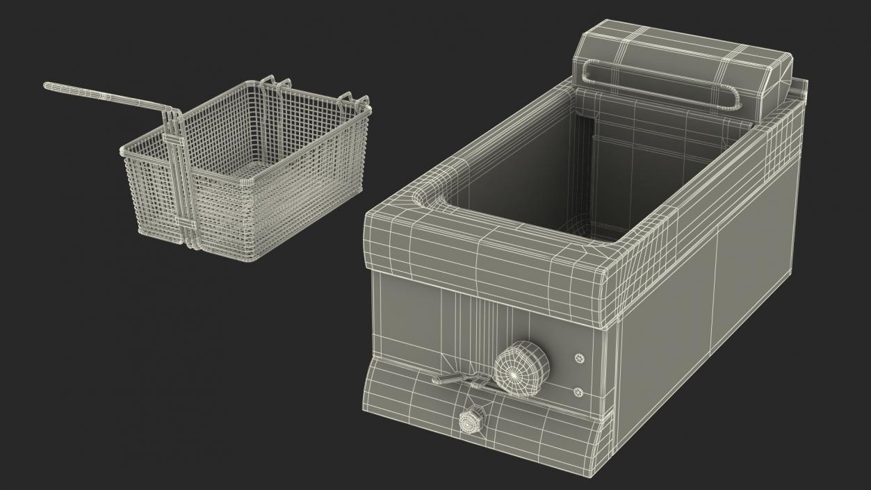 Inox Electric Fryer 3D model