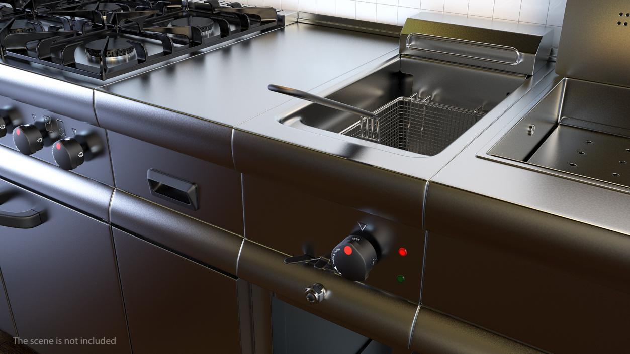 Inox Electric Fryer 3D model