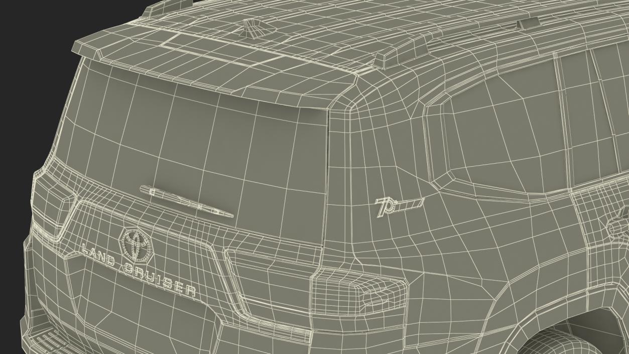 Toyota Land Cruiser Silver Simple Interior 3D