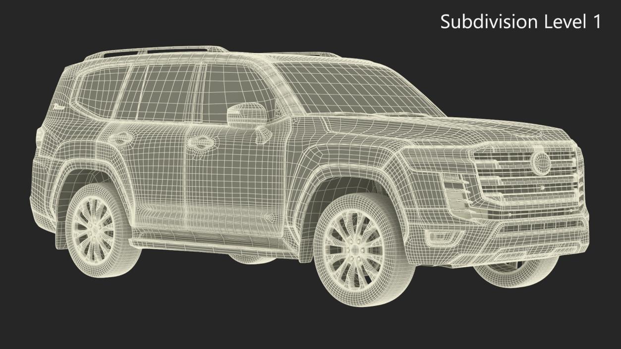 Toyota Land Cruiser Silver Simple Interior 3D