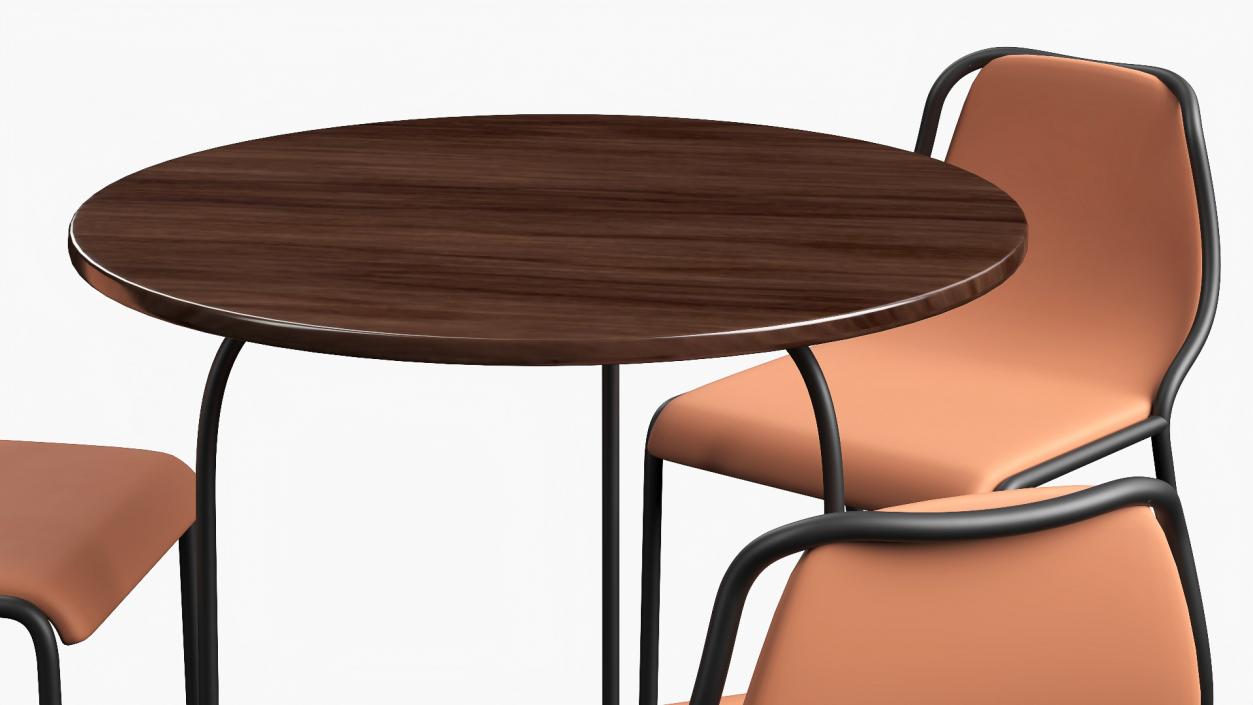 Modern Bar Stools and Table 3D