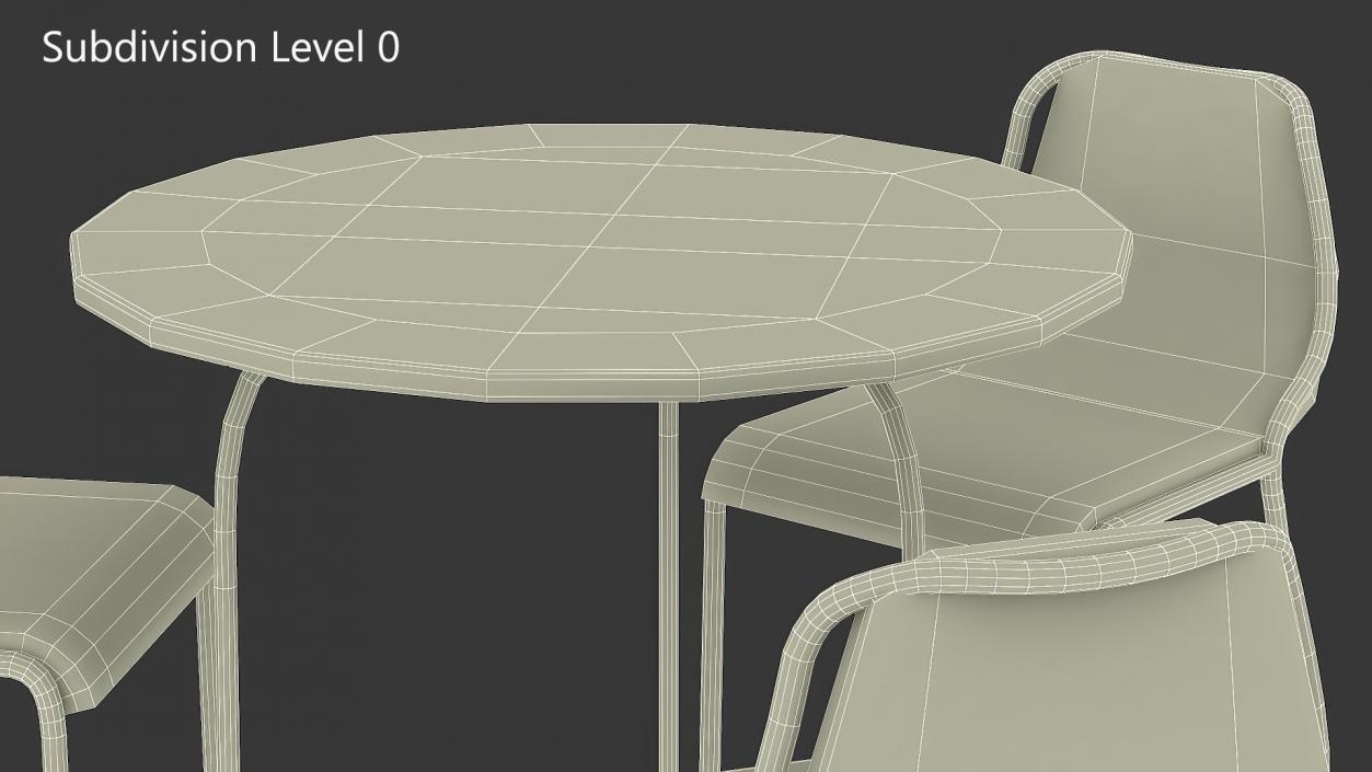 Modern Bar Stools and Table 3D