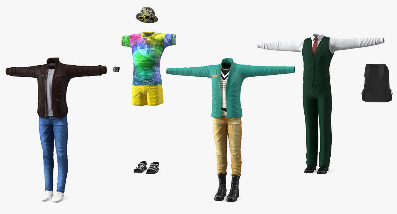 3D Teenage Boy Clothing Collection