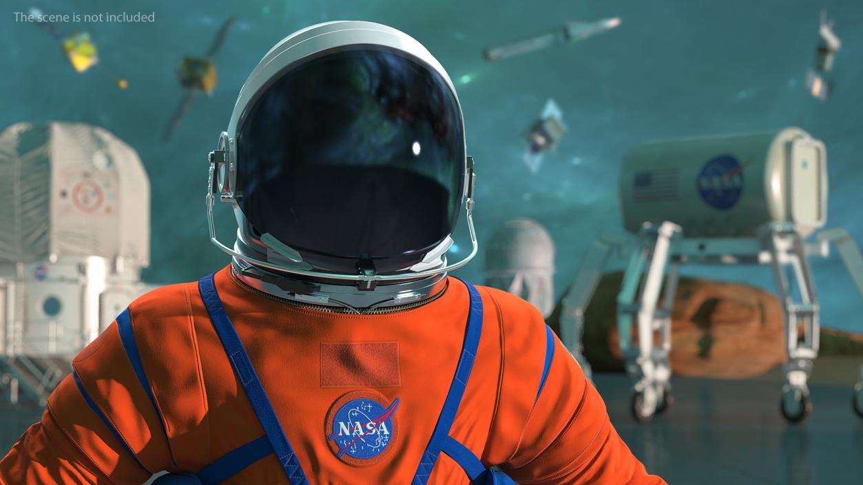 3D NASA OCSS Astronaut Spacesuit Rigged