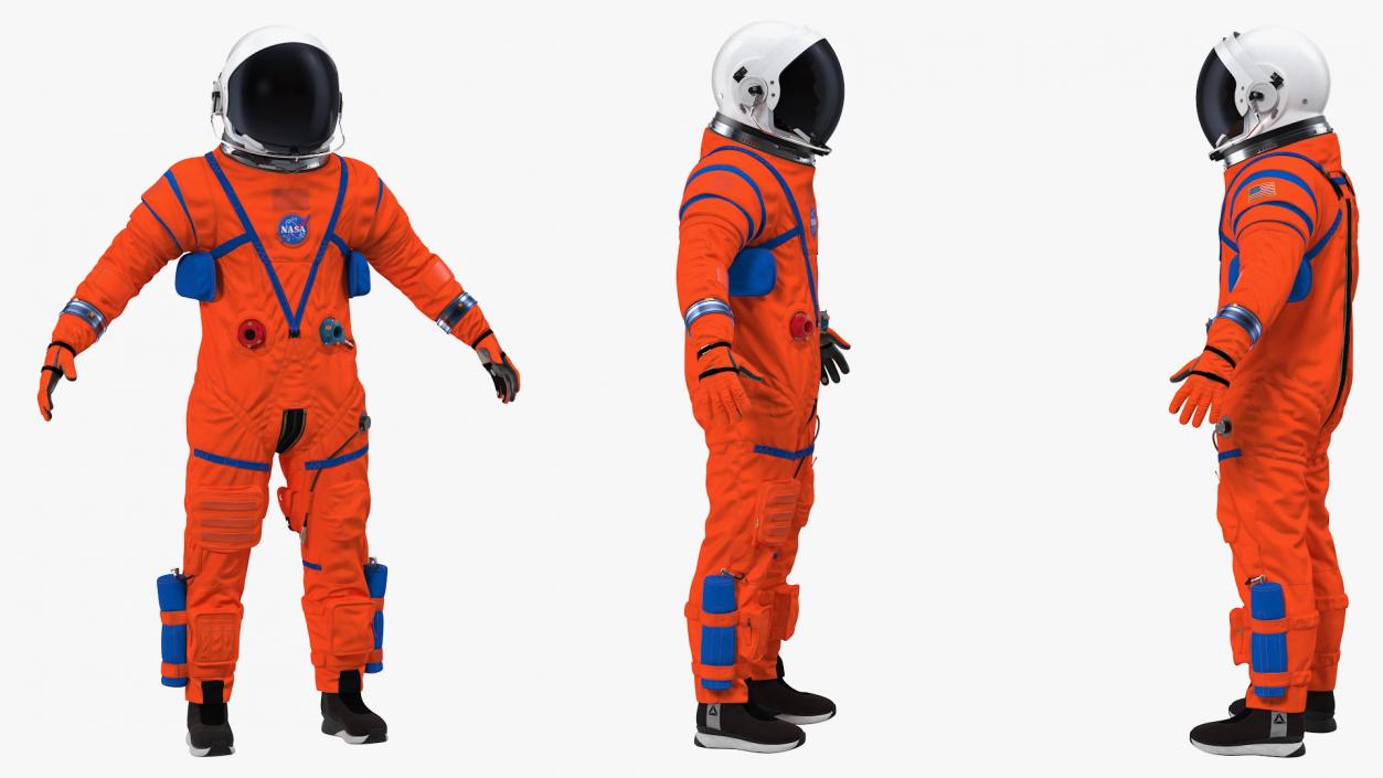 3D NASA OCSS Astronaut Spacesuit Rigged