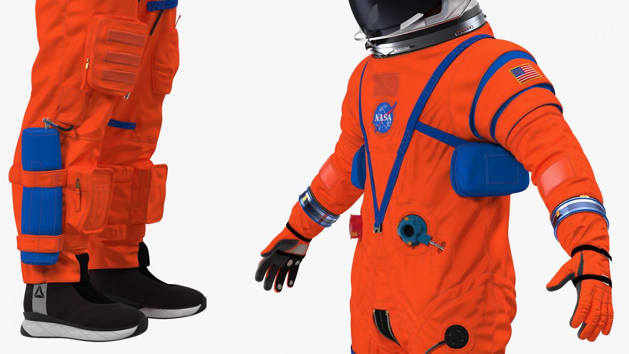 3D NASA OCSS Astronaut Spacesuit Rigged