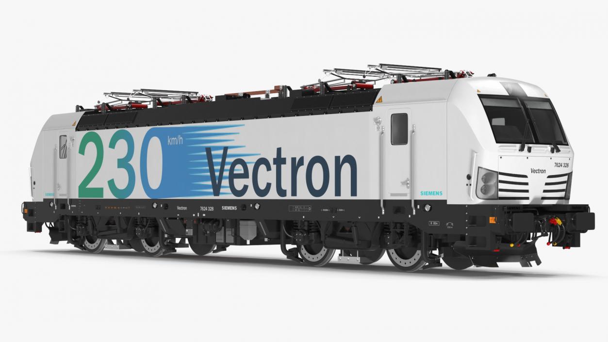 Modern Locomotive Siemens Vectron White 3D model