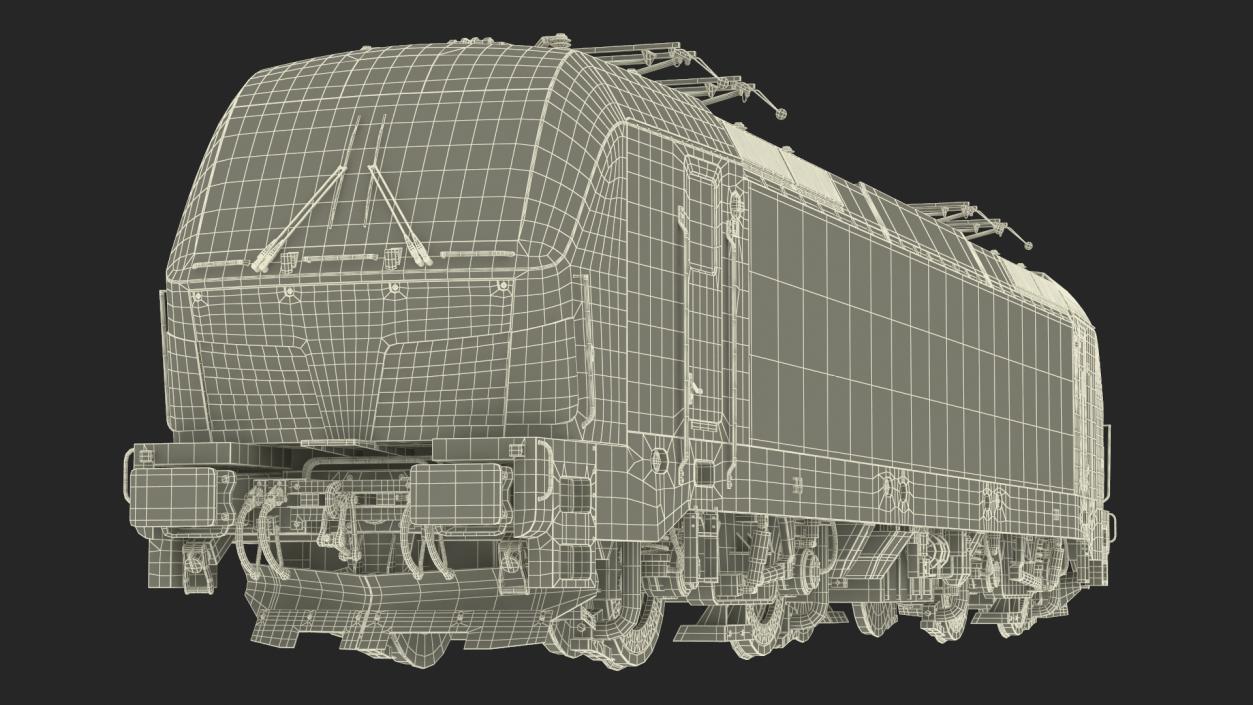 Modern Locomotive Siemens Vectron White 3D model