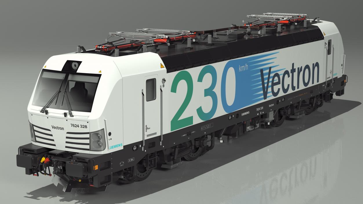 Modern Locomotive Siemens Vectron White 3D model