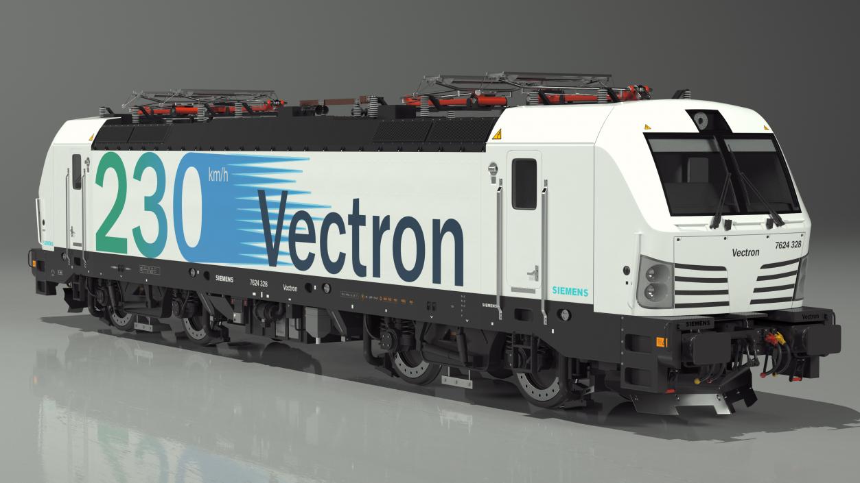 Modern Locomotive Siemens Vectron White 3D model