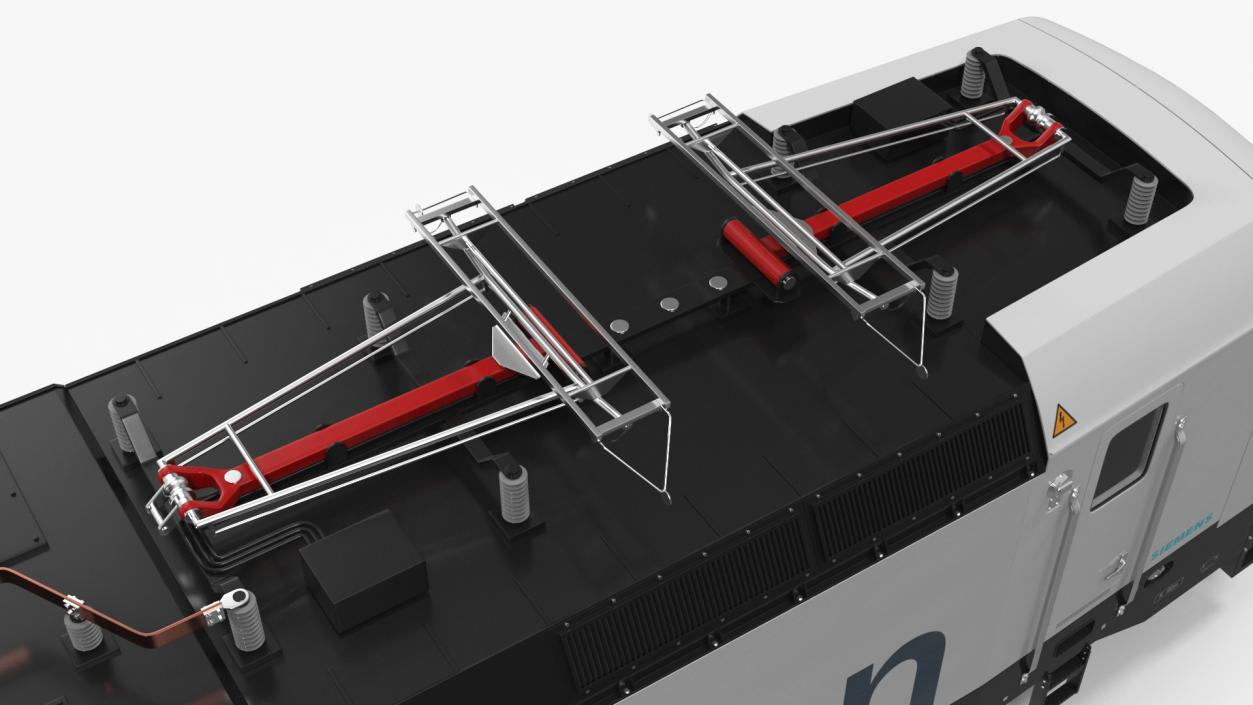 Modern Locomotive Siemens Vectron White 3D model