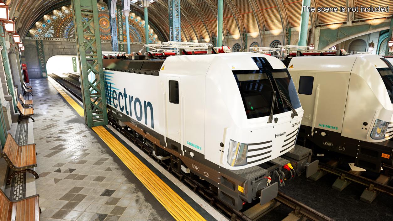 Modern Locomotive Siemens Vectron White 3D model