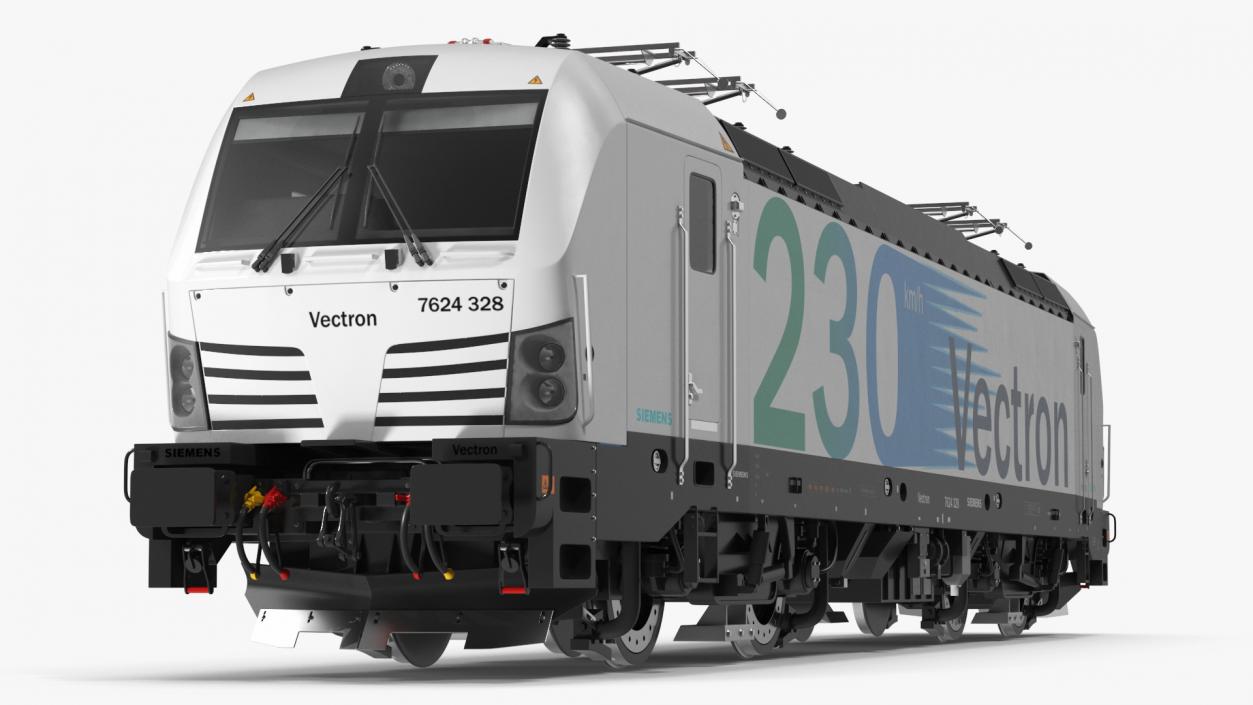 Modern Locomotive Siemens Vectron White 3D model