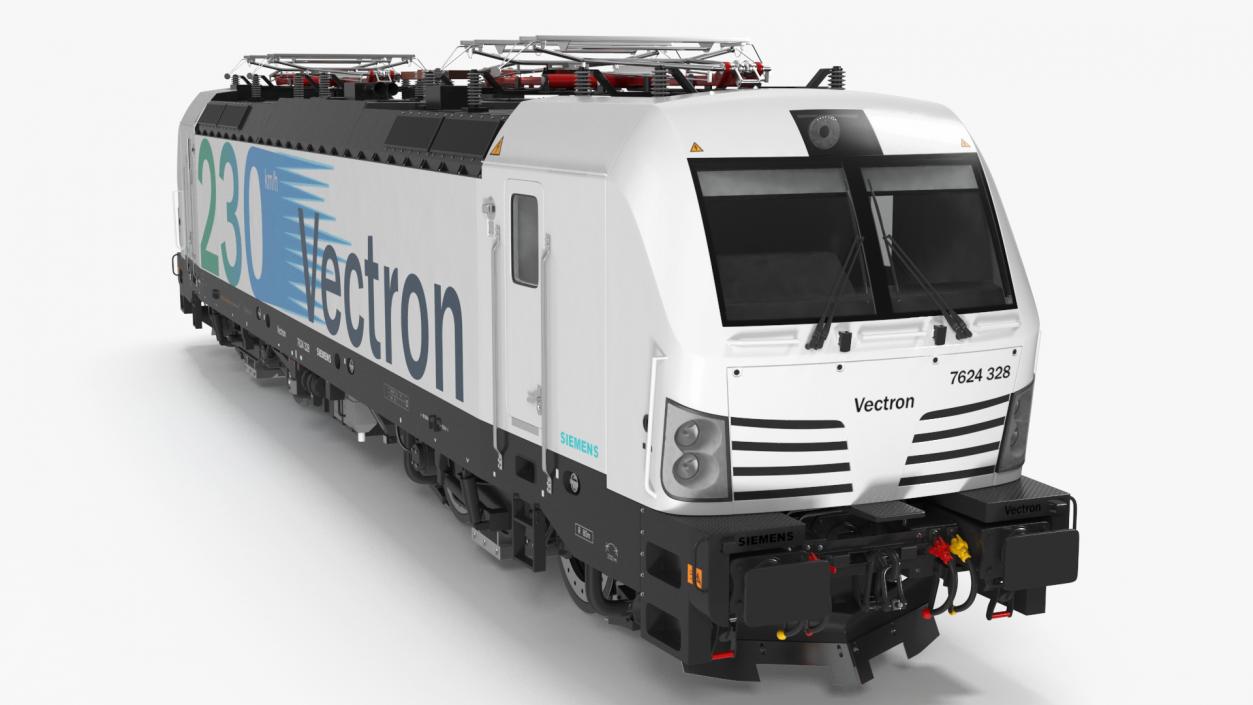 Modern Locomotive Siemens Vectron White 3D model