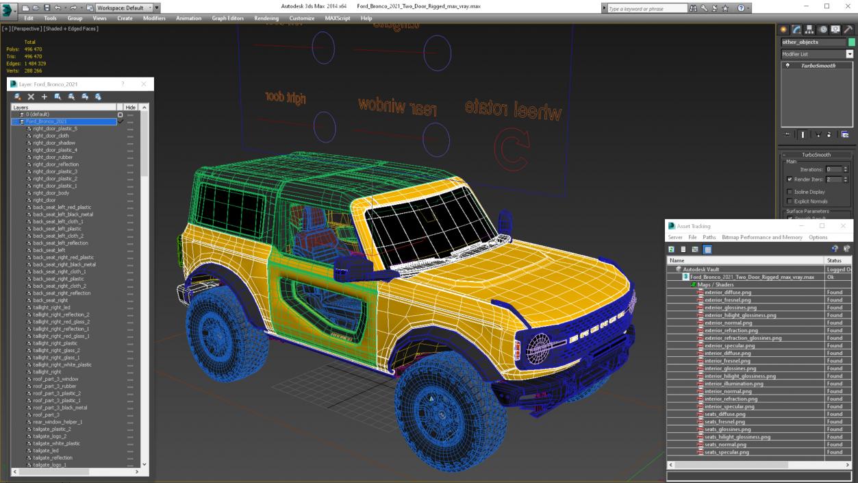 3D model Ford Bronco Concept 2021 Two Door Rigged