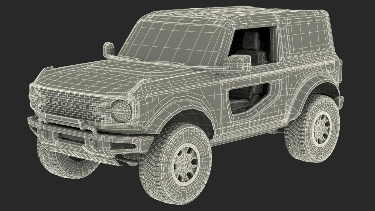 3D model Ford Bronco Concept 2021 Two Door Rigged