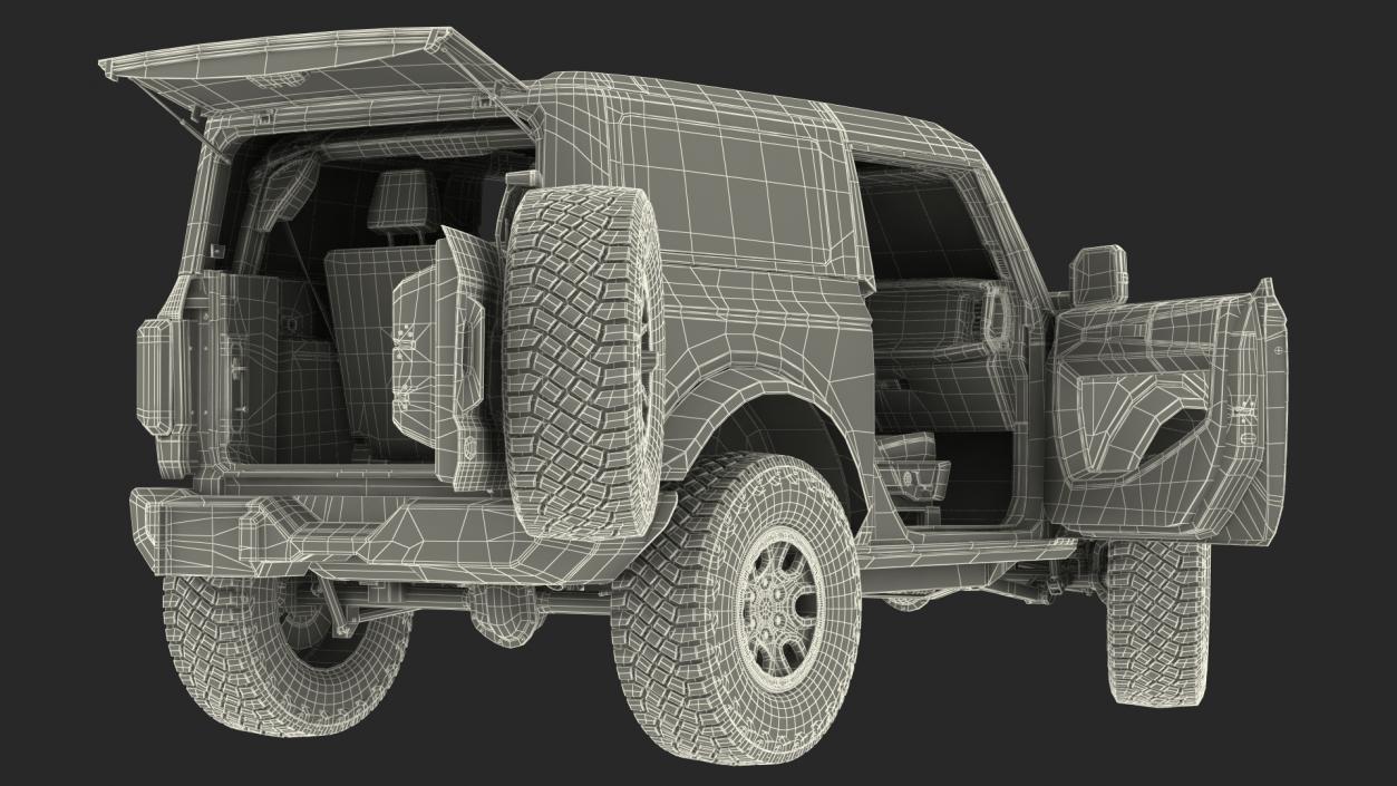 3D model Ford Bronco Concept 2021 Two Door Rigged