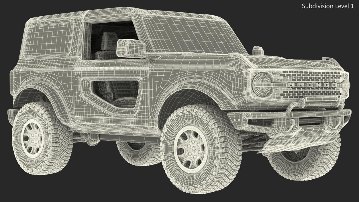 3D model Ford Bronco Concept 2021 Two Door Rigged