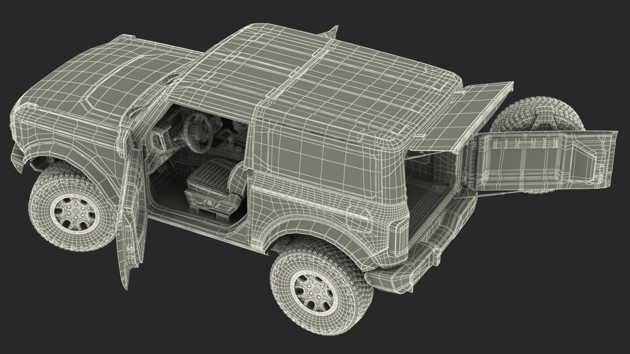 3D model Ford Bronco Concept 2021 Two Door Rigged