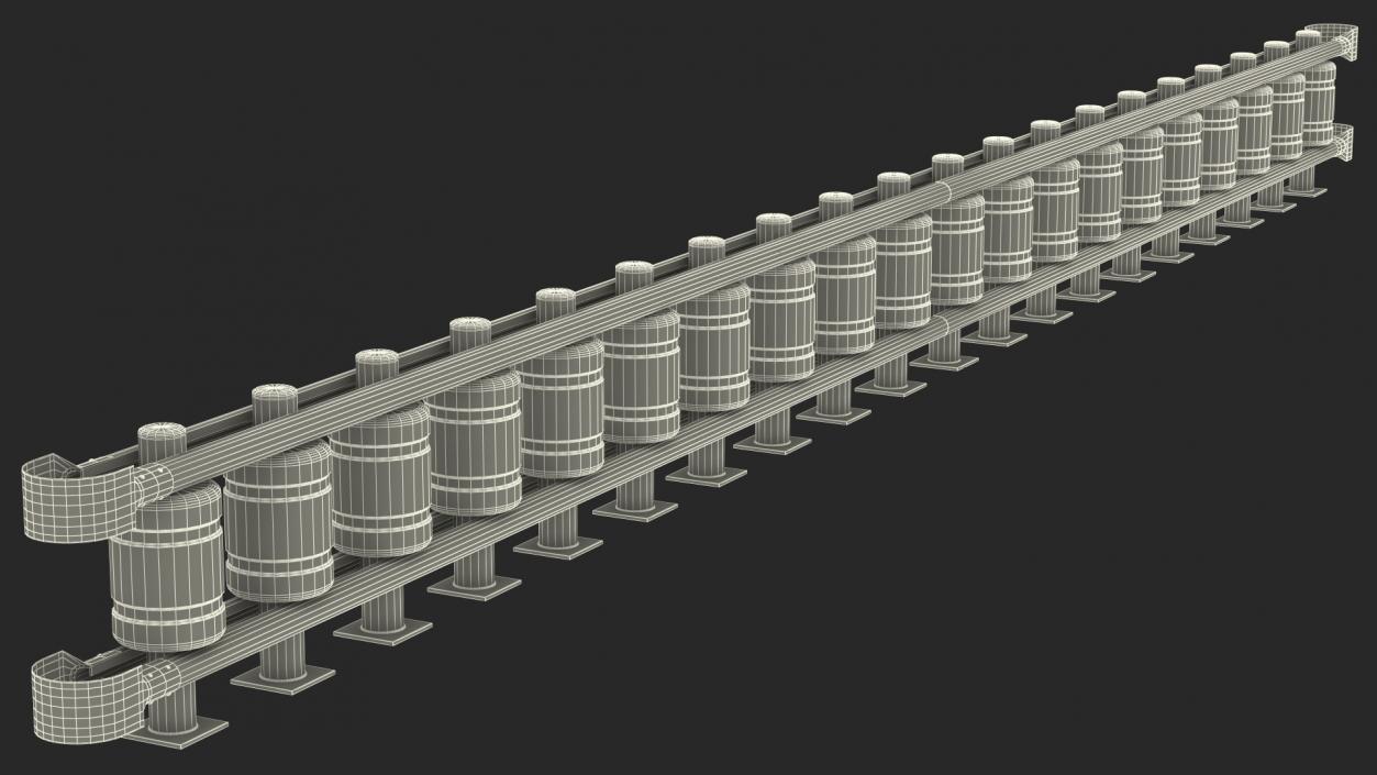 3D Road Barriers Collection 9