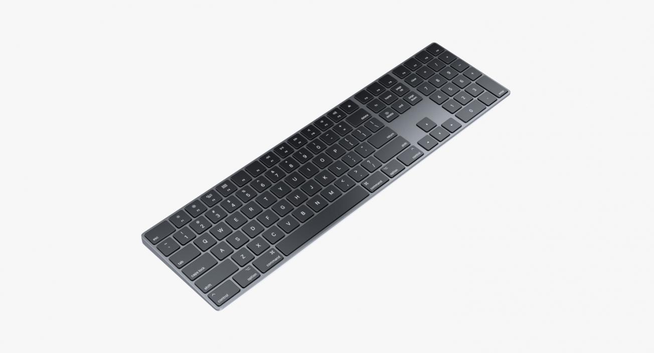 3D Apple Magic Keyboard 2 Black model