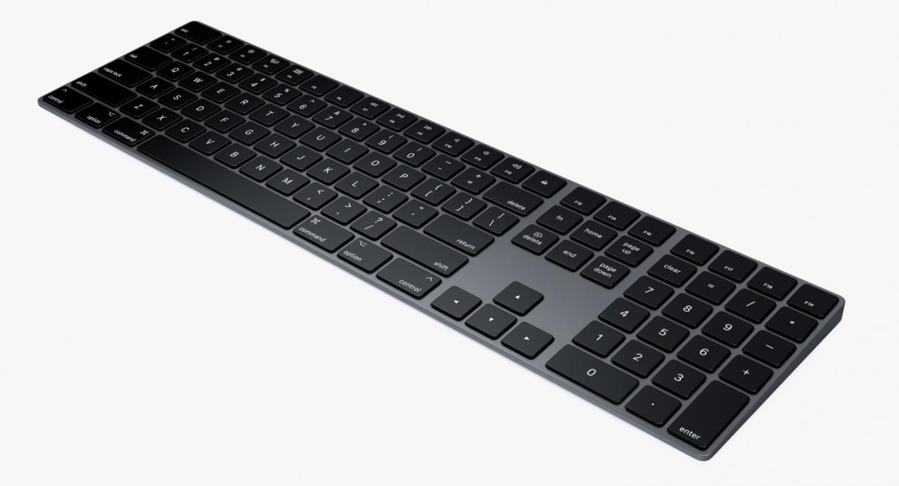 3D Apple Magic Keyboard 2 Black model